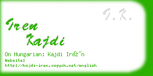 iren kajdi business card